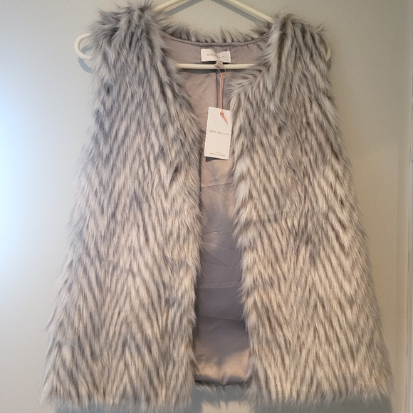 Vici Jackets & Coats Viciskies Are Blue Sm Fur Vest Poshmark